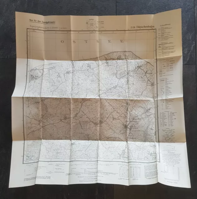 DÄNISCHENHAGEN 1526 Topographische K. Meßtischblatt 4cm Karte Landkarte SAMMLUNG