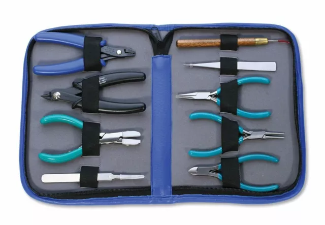 SUPERIOR BEADER’S TOOL KIT JEWELRY MAKING BEADING TOOLS SET of 9 Bead Tools Kit