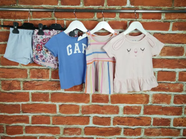 Baby Girl Bundle Age 18-24 Months H&M Gap Dress Shorts T-Shirt Top Summer 92Cm