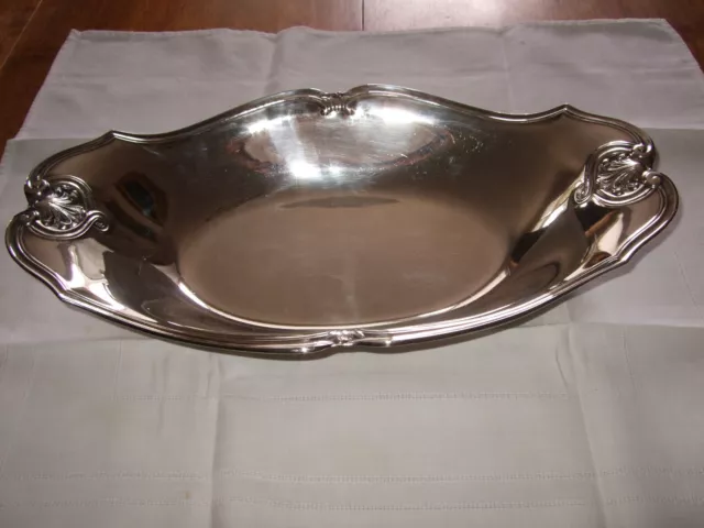 Christofle Grand Plat Ovale Coquille En Metal Argente