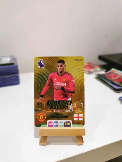 Panini Premier League Adrenalyn 2024 Golden Baller Marcus Rashford Man United