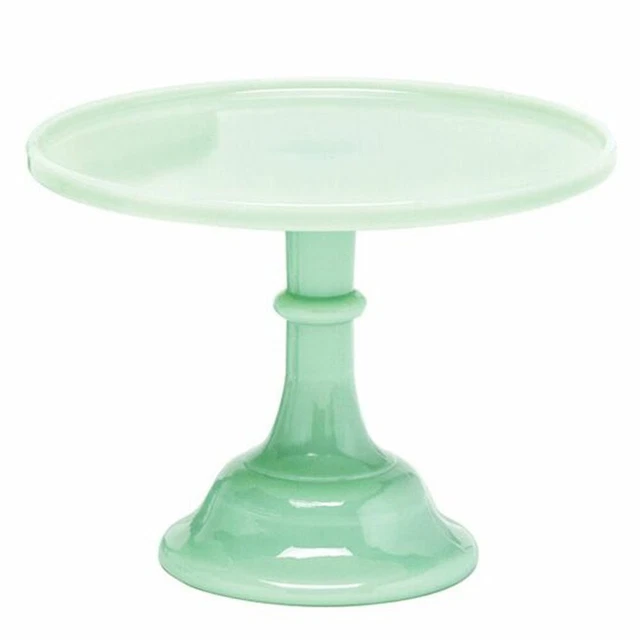 Mosser Glass 10" Diameter 8" Tall Cake Plate | Jadeite Color