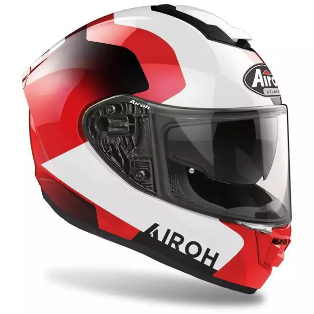 Helmet Fiber Integral Double Visor Airoh ST501 Dock Red White TG S