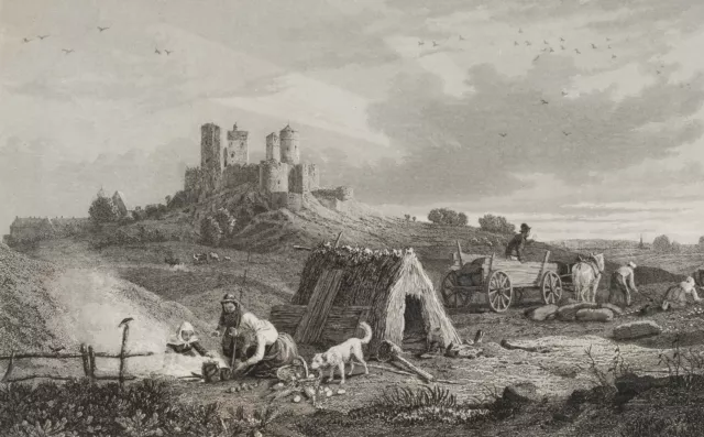 CARTER (*1798) nach RICHTER (*1803), Blick auf Burg Stolpen, um 1837, Sst.