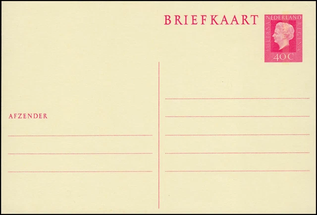 Postkarte P 295a Juliane Regina 40 Cent, rahmfarben, ungebraucht ** / MNH