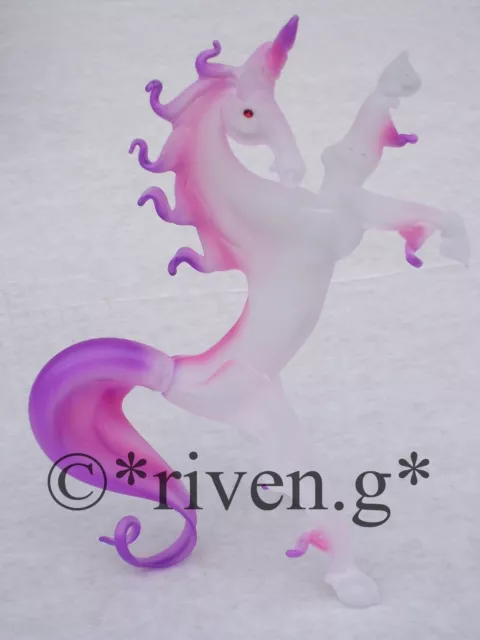 LARGE UNICORN FIGURINE FANTASY Gift@PREMIUM PURPLE & PINK MYTHICAL BEAST@HORN