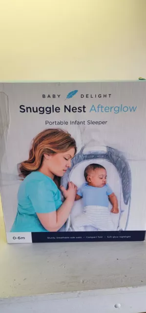 Baby Delight Snuggle Nest Dream Portable Infant Sleeper Gray