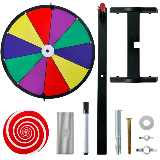 30CM Tabletop Spinning Prizes Wheel 10 Slots Spin The Fortune Game Wheel
