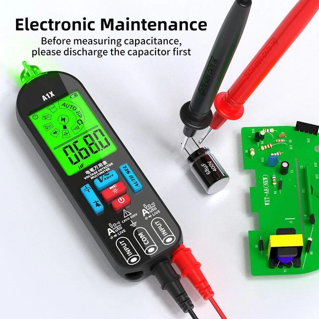 A1X Digital Multimeter Voltage D etector Tester LCD C/D GXJ A C Voltmeter W3C5