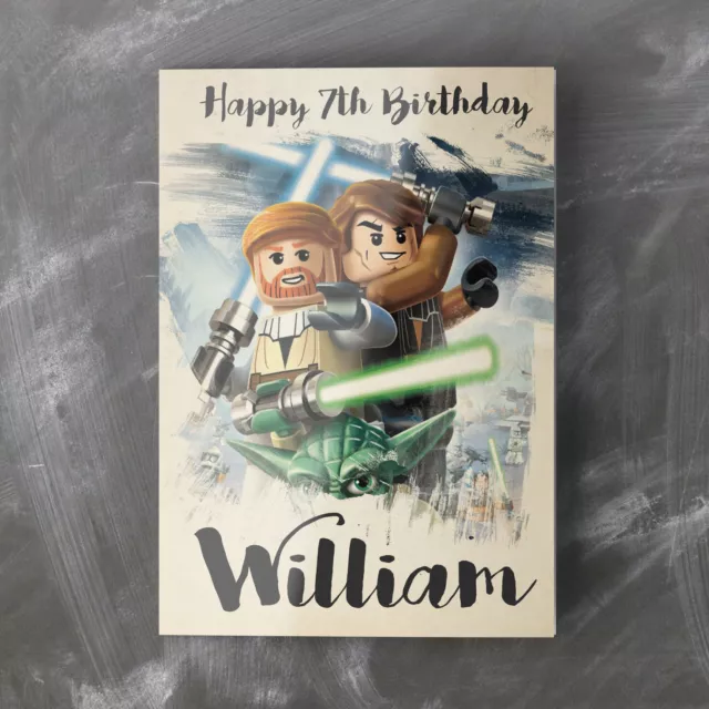 STAR WARS LEGO Personalised Birthday Card Dad Son Father Grandson Nephew Brother