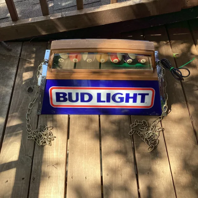 Vintage Anheuser Busch Pool Table Lamp/Bud Light/Rare
