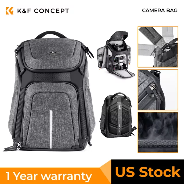 Mochila para cámara réflex digital K&F Concept 25L Alpha impermeable para portátil de 15,6 pulgadas