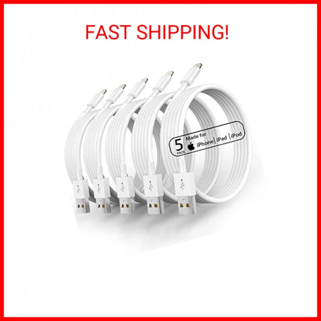 5 Pack(10FT)[Apple MFi Certified] iPhone Charger Long Lightning Cable Fast Charg