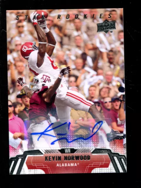 A6812- 2014 Upper Deck Rookie Autographs #52 Kevin Norwood Auto - NM-MT