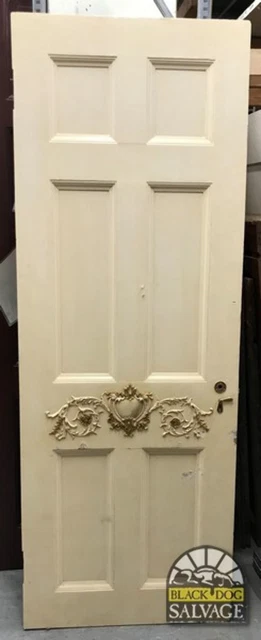 Ornate 6 Panel Door with Appliques, 31 7/8" x 87"