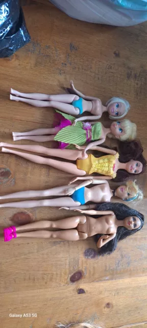 5 Disney Barbies Naked Belle Cinderella Periwinkle Tinkerbell And Pocahontas