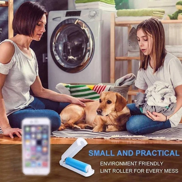 Reusable Pet Hair Remover Sofa Clothes Lint Cleaning Brush Dog Cat Fur Roller 12