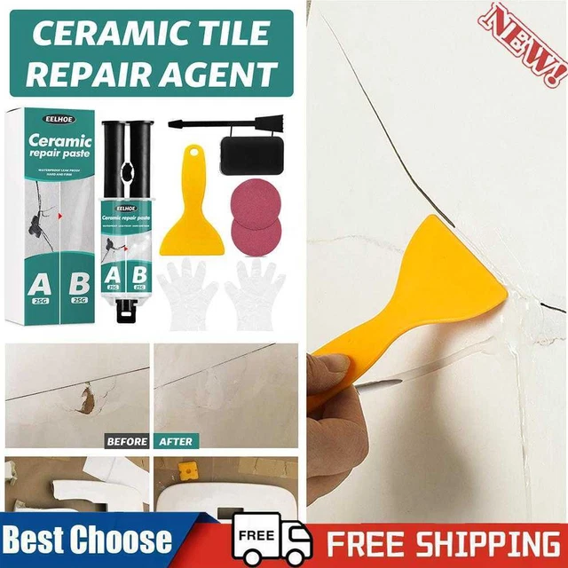 1 set kit colla adesiva per pavimento vasca da bagno per riparazione piastrelle