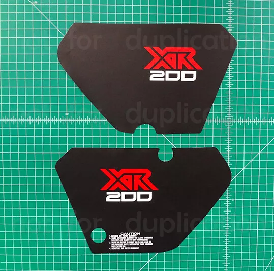 1980 80' XR 200 Side Cover Plate Vintage 2pc pegatina decals stickers graphics