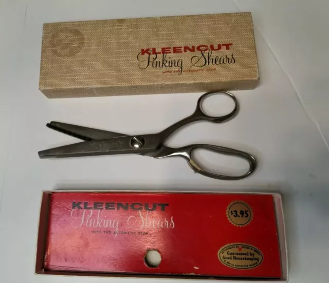 Vintage Kleencut Pinking Shears Scissors With Original Box,No 180