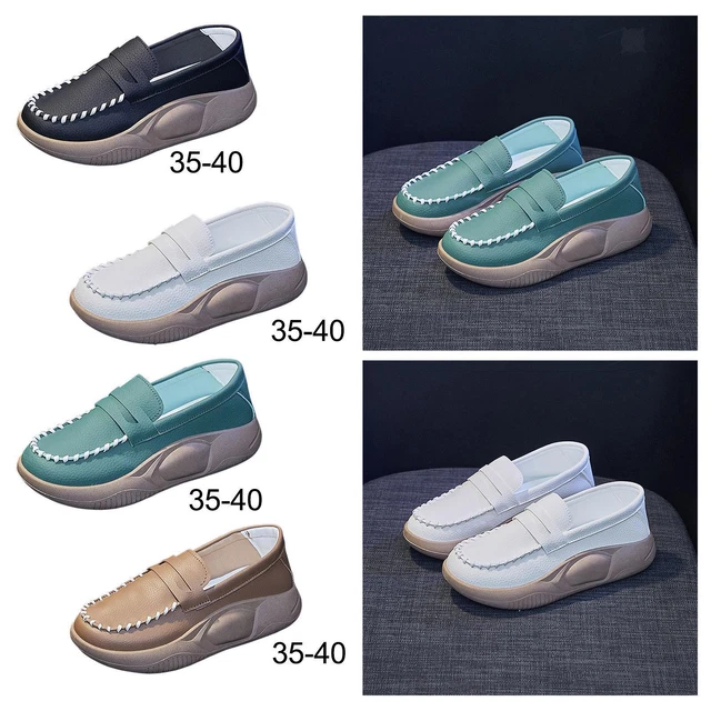 Chaussures décontractées en PU pour femmes Chaussures à plate-forme Mode