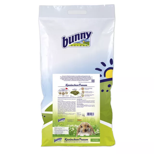 Bunny Nature Sogno Del Coniglio Erbe 4 KG, Nuovo