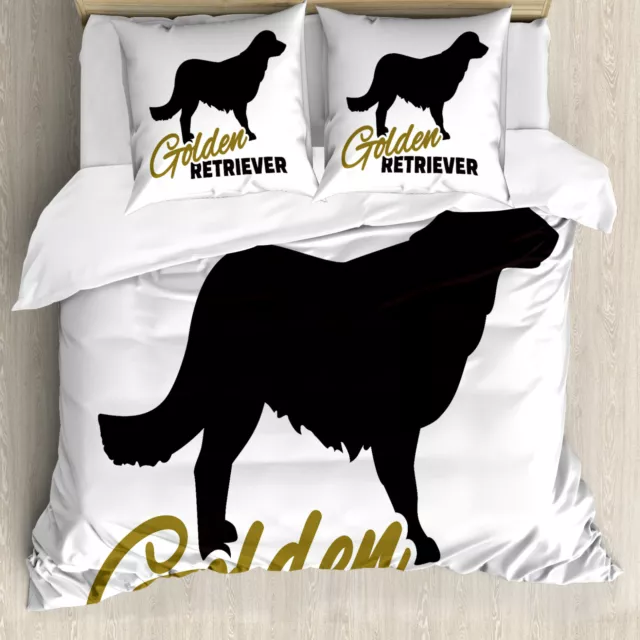 Golden retriever Set Copripiumino Dog Silhouette