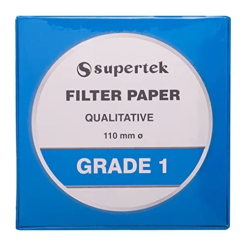 Filter Paper, Qualitative, Grade 1, 110 mm (Diameter) Pack of 100 Sheets