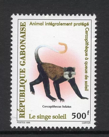 Gabon, Scott 826, Monkey, MNH, 1996