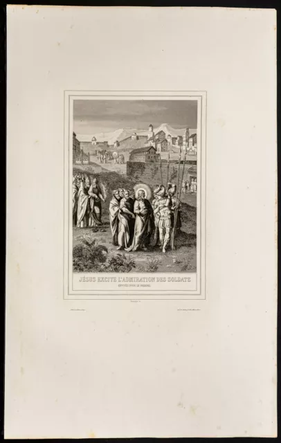 1853 - Jésus excite l'admiration - Vie de Jésus Christ - Gravure