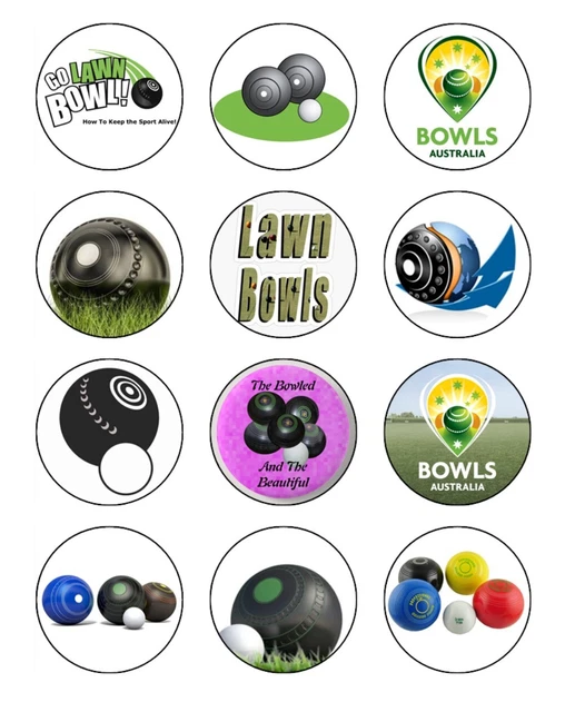 Lawn Bowls Cupcake Toppers Edible Wafer Paper Cake De vrogue.co
