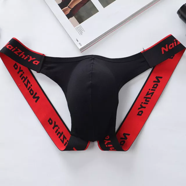 Men Jock Strap Underwear Sexy Jockstrap Briefs G-String Underpants Gay Comfort& 3