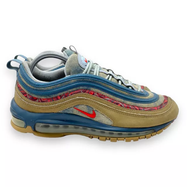 Zapatos deportivos Nike Air Max 97 Wild West para hombre talla 8,5 EE. UU. BV6056-200 rojos de mezclilla