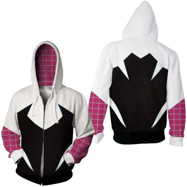 Felpa Con Cappuccio Per Bambini &ndash; Gwen Stacy (Spider-Man Into The Spider-Verse) &ndash; Cosplay Pullover Unisex