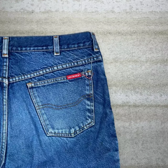 VINTAGE FLANNEL LINED Dickies Work Jeans 38x30 Straight Fit Red Label ...