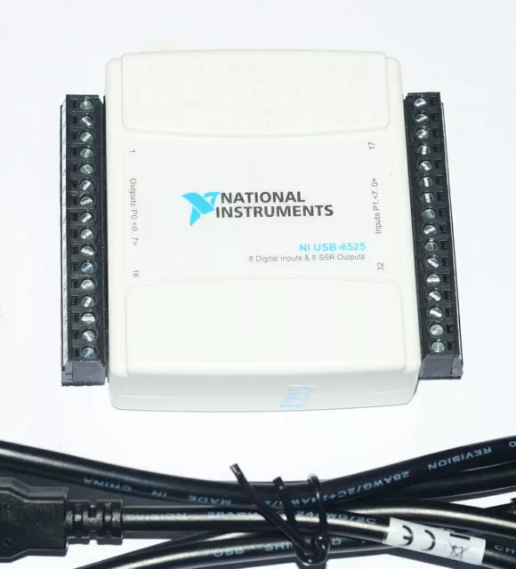 National Instruments NI USB-6525 Digital I/O / Relay Device, 8ch SSR 8ch DI 2