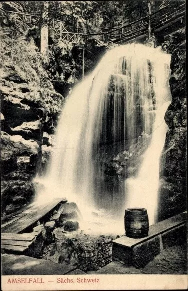 Ak Rathen an der Elbe Sächsische Schweiz, Amselfall - 3846897