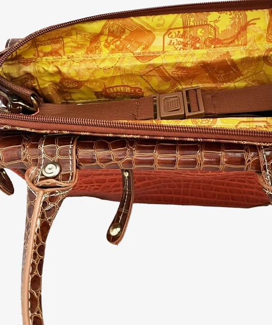 Samantha Brown Croco-Embossed Dowel Travel Bag (Watermelon) RARE Old Stock 3