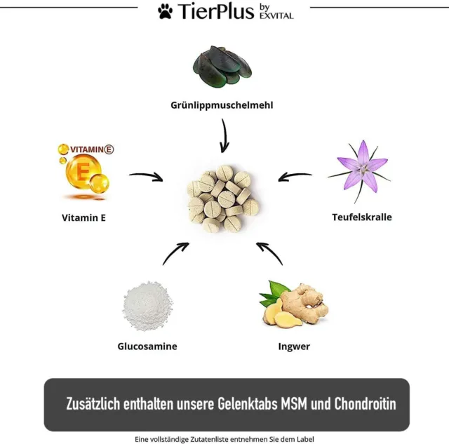 Grünlippmuschel Gelenktabletten für Hunde, Katzen, Pferde, hohe Fressakzeptanz 3