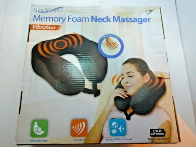 Health Touch Memory Foam Neck Massager Vibration Black