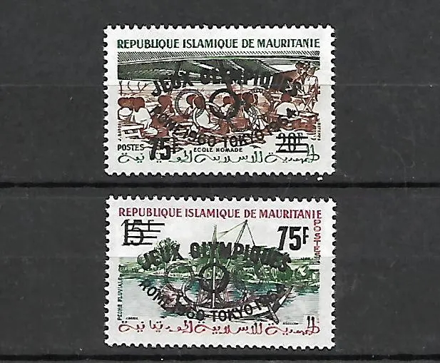 Mauritania Stamps #126-127 Set Of 2 (Nh) From 1962.