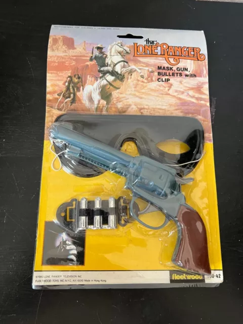 Fleetwood Lone Ranger Mask, Gun & Bullets with Clip + a Vintage LR mug W/Bonus Fleetwood Lone Ranger Mask, Gun & Bullets with Clip + a Vintage LR mug W/Bonus