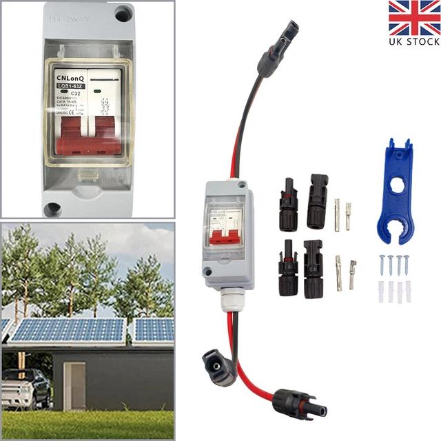 Solar Panel Rst Switch PV ISOLATOR SWITCH DC500v IP65 Disconnect Circuit Breaker Kit For Solar ...