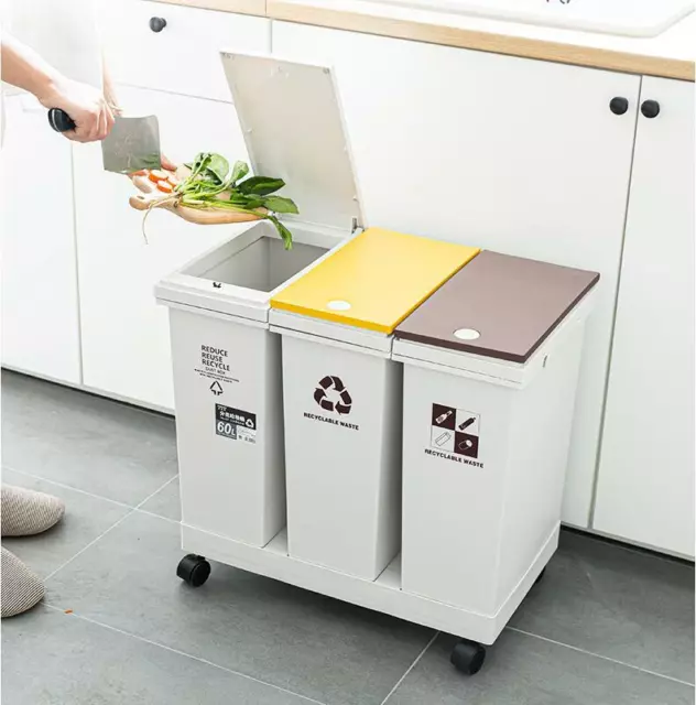 Large Waste Bins Kitchen Trash Can Sorting Bedroom Trash Bin Recycling Bins