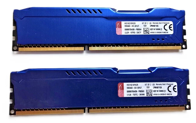 💻 Kit RAM 32 Go (4x8 Go) DDR3 1866 MHz PC3-14900 – HX316C10F/8 – Noir – Ouvert Jamais Utilisé
