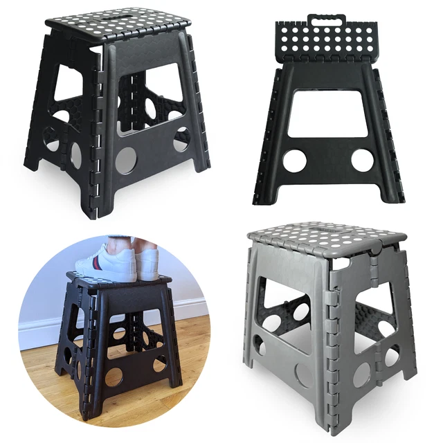 LARGE FOLDING STEPS Kitchen Stool Step Portable Foldable Fold Seat With