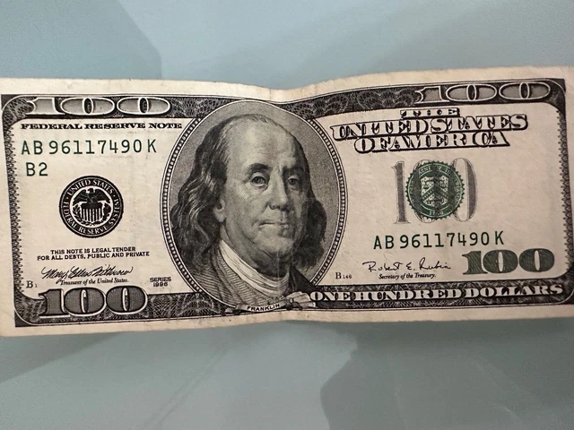 Nuovo Sfondo Banconota Da Cento Dollari Immagine Stock - Immagine Di