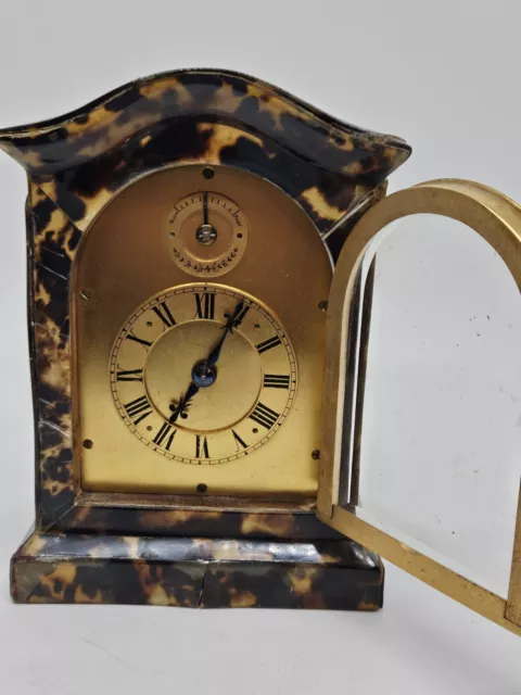 Antique Working French Victorian 'Time & Strike' Tortoise Shell Carriage Clock 3