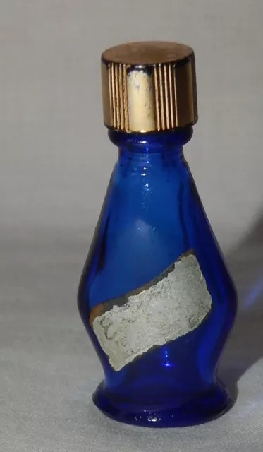 Vintage Mini Evening in Paris perfume bottle Empty Cobalt Blue Glass