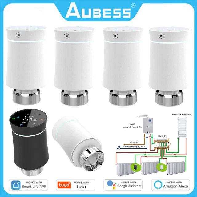 Tuya ZigBee Smart Thermostat Radiator Valve TRV Programmable for Alexa Google~